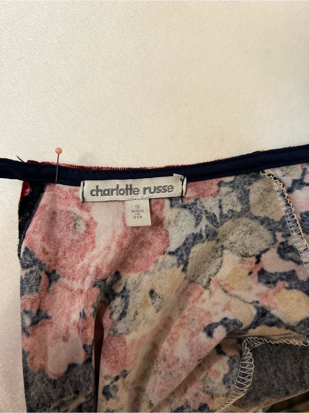 Charlotte Russe Black Velvet Floral Crisscross Romper with Red & Gold Blooms - Picture 3 of 3